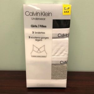 Calvin Klein Underwear | Girl's Bralettes | White, Black & Grey | Various Sizes